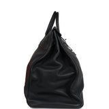 Pre-owned Hermes HAC Birkin 50 Black Togo Palladium Hardware