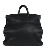 Pre-owned Hermes HAC Birkin 50 Black Togo Palladium Hardware