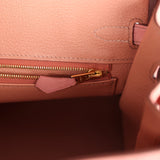 Hermes Birkin 25 Terre Cuite Ostrich Gold Hardware