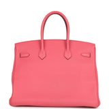 Pre-owned Hermes Birkin 35 Rose Lipstick Togo Palladium Hardware