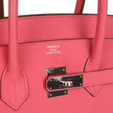 Pre-owned Hermes Birkin 35 Rose Lipstick Togo Palladium Hardware