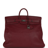 Vintage Hermes Birkin HAC 50 Rouge H Fjord Palladium Hardware