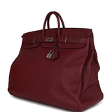 Vintage Hermes Birkin HAC 50 Rouge H Fjord Palladium Hardware