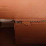 Hermes Shoulder Birkin Light 39 Multicolor Toile and Gold Swift Palladium Hardware