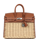 Hermes Picnic Birkin Sellier 25 Gold Swift Palladium Hardware