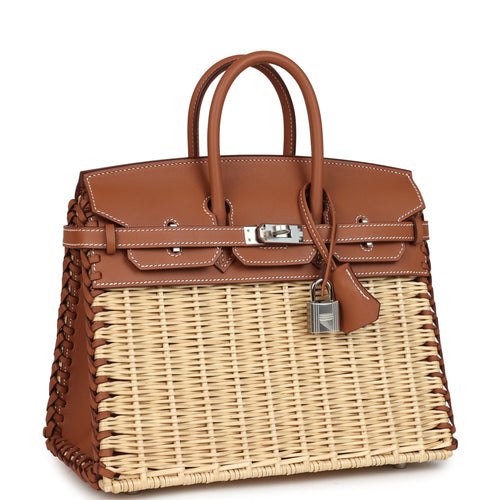 Hermes Picnic Birkin Sellier 25 Gold Swift Palladium Hardware