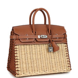 Hermes Picnic Birkin Sellier 25 Gold Swift Palladium Hardware