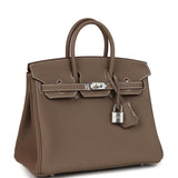 Hermes Birkin 25 Etoupe Togo Palladium Hardware