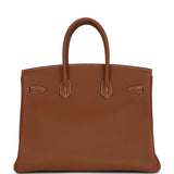 Hermes Birkin 35 Gold Togo Palladium Hardware