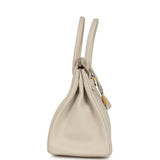 Pre-owned Hermes Birkin 30 Craie Togo Gold Hardware