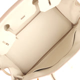 Pre-owned Hermes Birkin 30 Craie Togo Gold Hardware