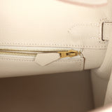 Pre-owned Hermes Birkin 30 Craie Togo Gold Hardware