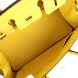 Hermes Birkin 25 Mimosa Matte Alligator Palladium Hardware