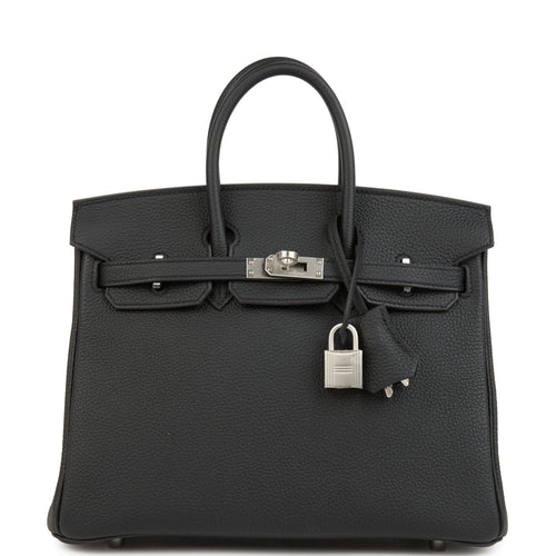 Hermes Birkin 25 Black Togo Brushed Palladium Hardware