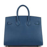 Hermes Birkin Sellier 25 Deep Bleu Madame Palladium Hardware