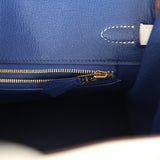 Hermes Special Order (HSS) Birkin 25 Gris Perle Verso Ostrich Brushed Gold Hardware