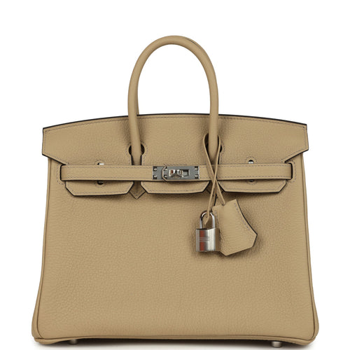 Hermes Birkin 25 Trench Togo Palladium Hardware
