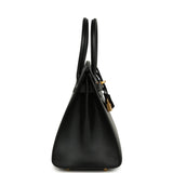 Pre-owned Hermes Birkin Sellier 30 Black Monsieur Gold Hardware