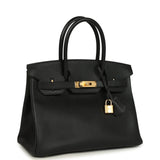 Hermes Birkin 30 Black Epsom Gold Hardware