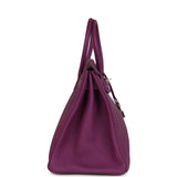 Pre-owned Hermes Birkin 35 Anemone Togo Palladium Hardware