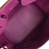 Pre-owned Hermes Birkin 35 Anemone Togo Palladium Hardware