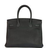 Pre-owned Hermes Birkin 30 Black Togo Gold Hardware
