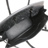 Vintage Hermes Birkin 30 Black Ostrich Palladium Hardware