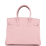 Pre-owned Hermes Special Order (HSS) Birkin 30 Rose Sakura Verso Chèvre Palladium Hardware