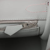 Pre-owned Hermes Special Order (HSS) Birkin 30 Rose Sakura Verso Chèvre Palladium Hardware