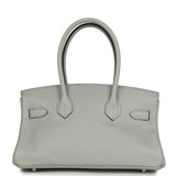 Hermes Shoulder Birkin Light 29 Bleu Glacier Evercolor Gold Hardware