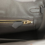 Pre-owned Hermes Birkin 25 Etain Togo Rose Gold Hardware