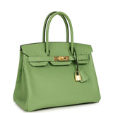 Hermes Birkin 30 Vert Criquet Epsom Gold Hardware