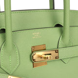 Hermes Birkin 30 Vert Criquet Epsom Gold Hardware