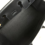Hermes Birkin Sellier 25 Black Madame Gold Hardware