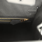 Hermes Birkin Sellier 25 Black Madame Gold Hardware