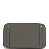 Pre-owned Hermes HAC Birkin 40 Etain Togo Palladium Hardware