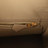 Pre-owned Hermes Birkin 25 Beige Marfa Togo Gold Hardware