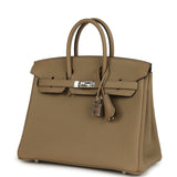 Hermes Birkin 25 Beige Marfa Togo Palladium Hardware