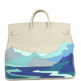 Pre-owned Hermes HAC Birkin 50 "Endless Road" Gris Perle Togo Palladium Hardware