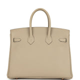 Hermes Birkin 25 Gris Tourterelle Togo Rose Gold Hardware