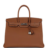 Hermes Birkin 35 Gold Togo Palladium Hardware