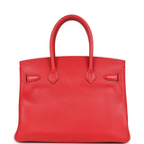Pre-owned Hermes Birkin 30 Rouge Casaque Epsom Gold Hardware