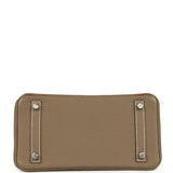 Pre-owned Hermes Birkin 25 Etoupe Togo Palladium Hardware