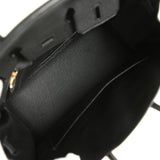 Pre-owned Hermes Birkin 25 Black Togo Gold Hardware