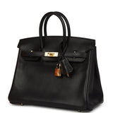 Hermes Birkin 25 Black Volupto Gold Hardware