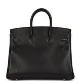 Hermes Birkin 25 Black Volupto Gold Hardware