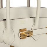 Hermes Birkin 25 Craie Togo Gold Hardware