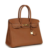 Pre-owned Hermes Birkin 30 Gold Togo Gold Hardware