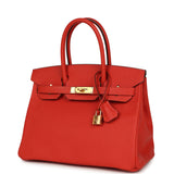 Hermes Birkin 30 Rouge Tomate Epsom Gold Hardware