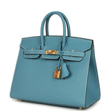 Hermes Birkin Sellier 25 Blue Jean Epsom Gold Hardware